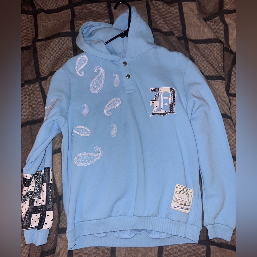 University Blue Paisley Hoodie